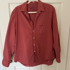 Frank & Eileen Women’s Casual Button Down in Deep Red